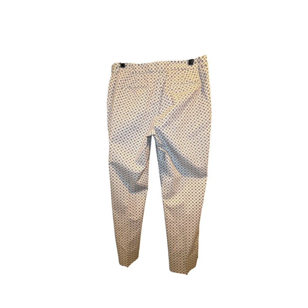 Dana Buchman Womens Tan Black Geometric Print Ankle Dress Pants Size 6 Slim‎ Leg - Picture 2 of 7